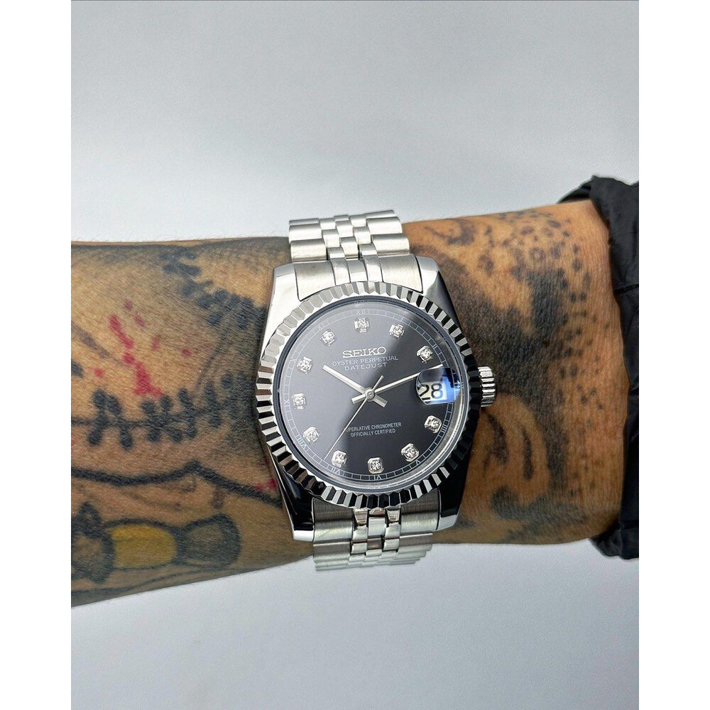 Custom Seiko Mod • Black Diamond DateJust • 36mm